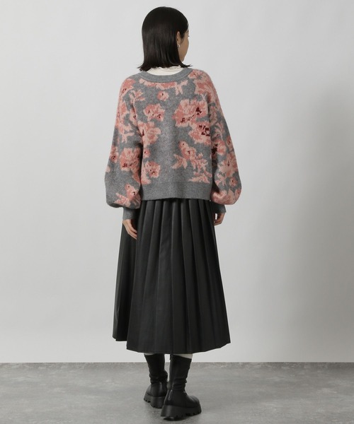 LAKOLE(ラコレ)の「花柄起毛カーディガン / 144443(カーディガン/ボレロ・レディース・グレー/ブラック/アイボリー・FREE)」の21枚目の写真