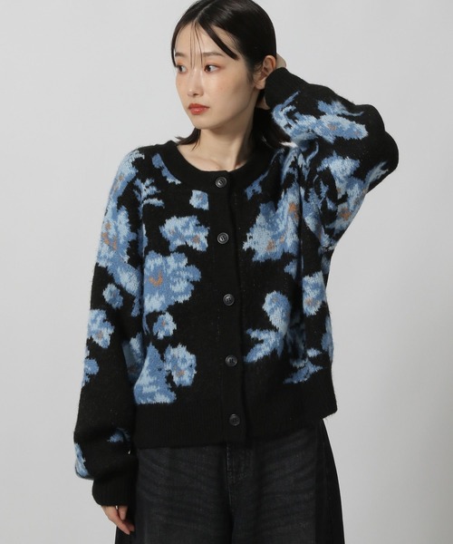 LAKOLE（ラコレ）の「花柄起毛カーディガン / 144443（カーディガン