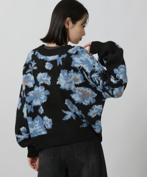 LAKOLE（ラコレ）の「花柄起毛カーディガン / 144443（カーディガン
