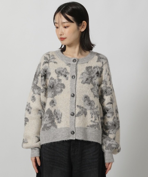 美品！LEONARD　ボウタイカーディガン　カットソー　L　花柄 美品！LEONARD ボウタイカーディガン カットソー L 花柄 美品！LEONARD