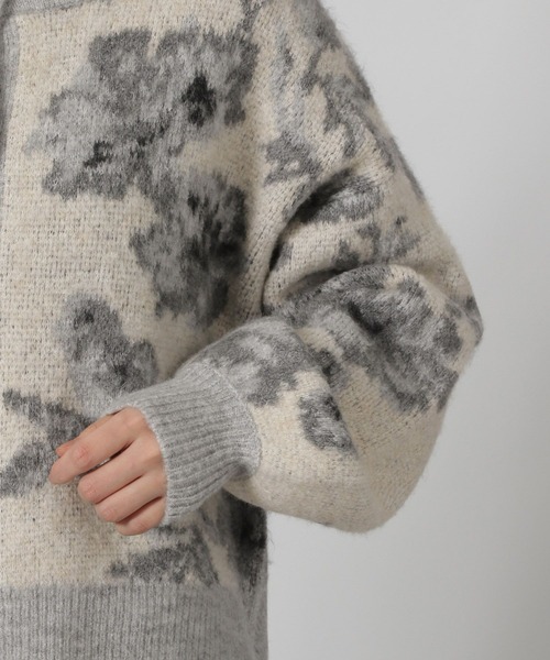 セール】花柄起毛カーディガン / 144443（カーディガン/ボレロ