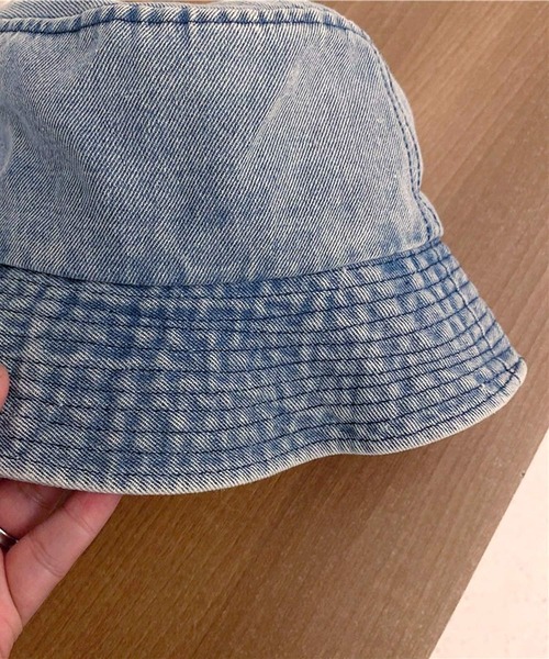 RILY デニムバケハ デニム風つば広バケットハット（ハット）｜Dewlily（デュー