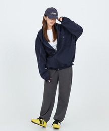 SUWDEE（スーディー）の「solid color front zip dolman sleeve hoodie（パーカー）」