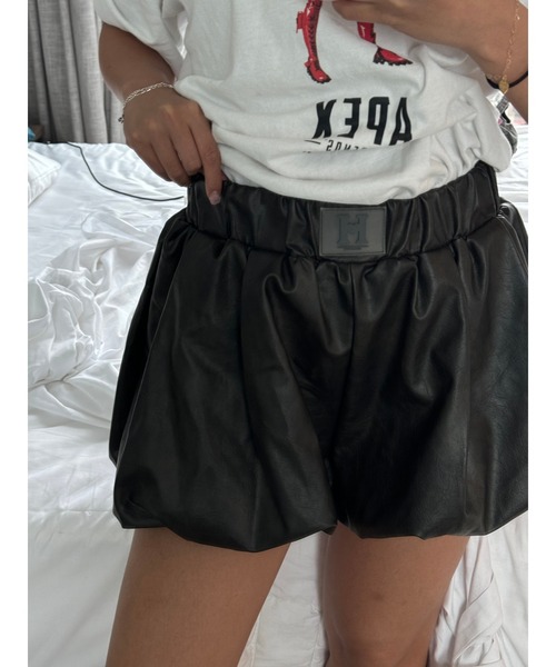 価格は安く faux shorts（その他パンツ）｜HTH（エイチ balloon leather パンツ