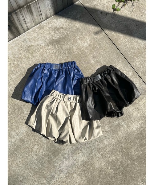 faux leather balloon shorts（その他パンツ）｜HTH（エイチ