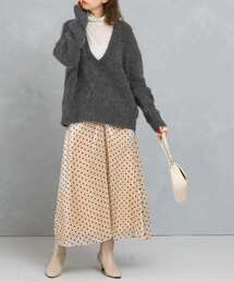 URBAN RESEARCH ROSSO WOMEN | ドットフロッキーフレアスカート(スカート)