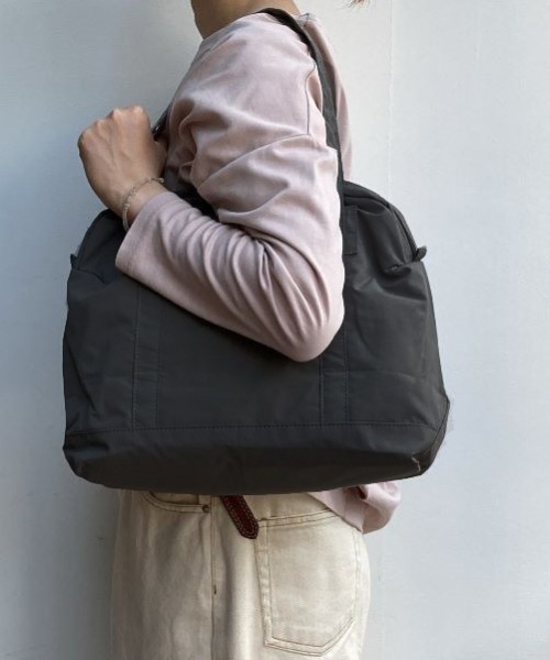 EARTH MADE（アースメイド）の「SOFT NYLON BOSTON（ボストンバッグ・メンズ・ネイビー/グレイッシュベージュ/カーキ/ブラック・FREE）」の6枚目の写真