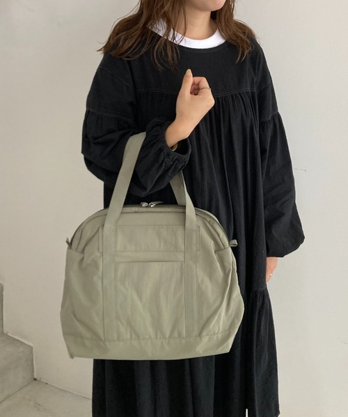 EARTH MADE（アースメイド）の「SOFT NYLON BOSTON（ボストンバッグ・メンズ・ネイビー/グレイッシュベージュ/カーキ/ブラック・FREE）」の10枚目の写真