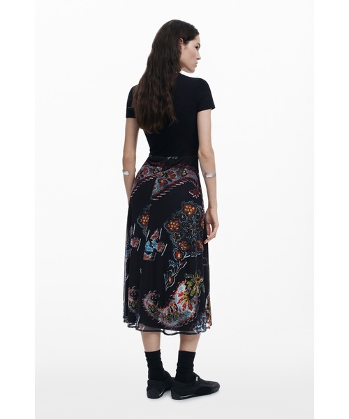 Desigual ラクロワコラボ ティアードワンピース デシグアル×ラクロワ ロングシャツワンピース ティアード - メルカリ