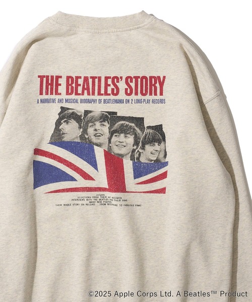 The Beatles（ザビートルズ）の「【THE BEATLES/ザ ビートルズ】ユニオンジャックスウェットプルオーバー（スウェット・レディース・チャコールグレー/アイボリー/ホワイト・MEDIUM/LARGE/X-LARGE）」の2枚目の写真