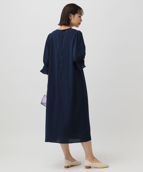 saloon（サルーン）の「SALOON(サルーン)/《セレモニー/オケージョン/結婚式》パール付きワンピース（ワンピース・レディース・ネイビー・FREE）」の16枚目の写真