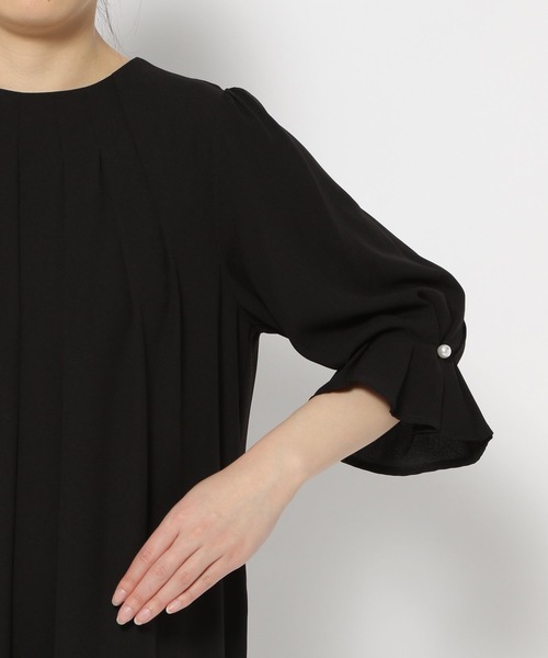 saloon（サルーン）の「SALOON(サルーン)/《セレモニー/オケージョン/結婚式》パール付きワンピース（ワンピース・レディース・ネイビー・FREE）」の13枚目の写真