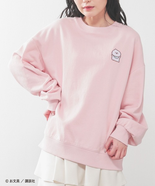 Honeys（ハニーズ）の「お文具といっしょ／ゆるトレーナー（スウェット・レディース・アイボリー/ピンク/ミント/オートミール・S/M/LL/L）」の4枚目の写真