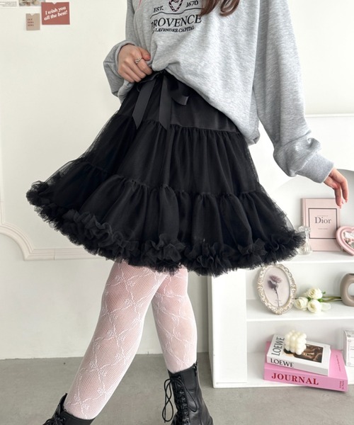 ♡連休値下げ SABRINA シャツ パニエ スカート セット売り♡ セール】リボンボリュームパニエスカート（スカート）｜Loueme