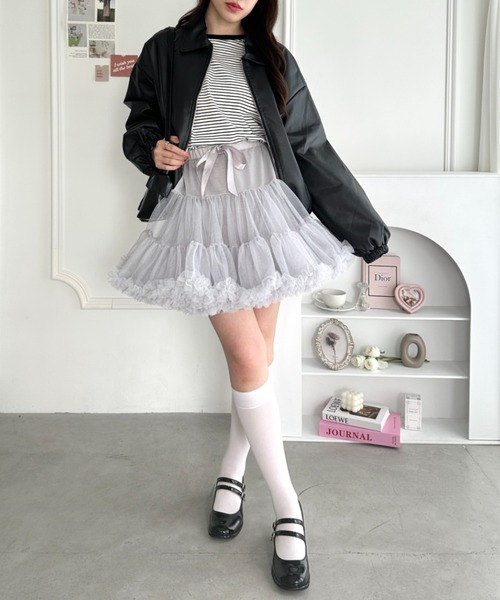セール】リボンボリュームパニエスカート（スカート）｜Loueme（ルエム