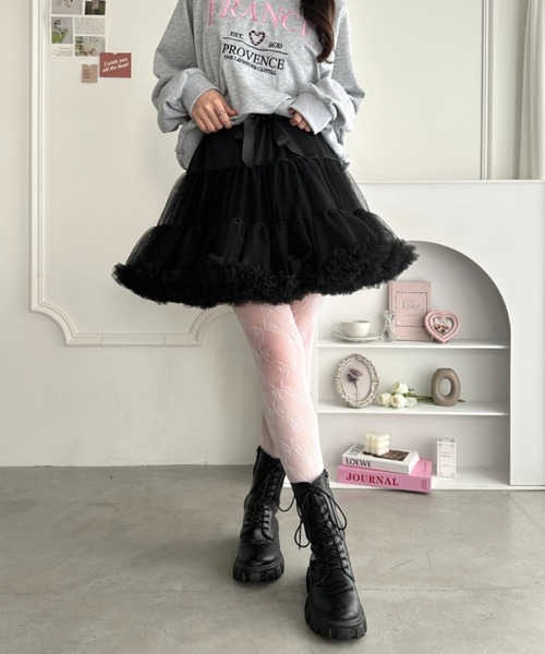 セール】リボンボリュームパニエスカート（スカート）｜Loueme（ルエム