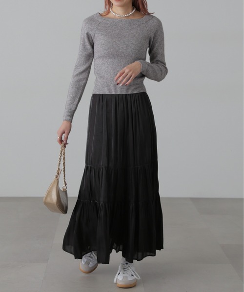 FREE'S MART（フリーズマート）の「◇シャイニーティアードスカート（スカート・レディース・ホワイト/ブラック/ブルー・SMALL/MEDIUM）」の4枚目の写真