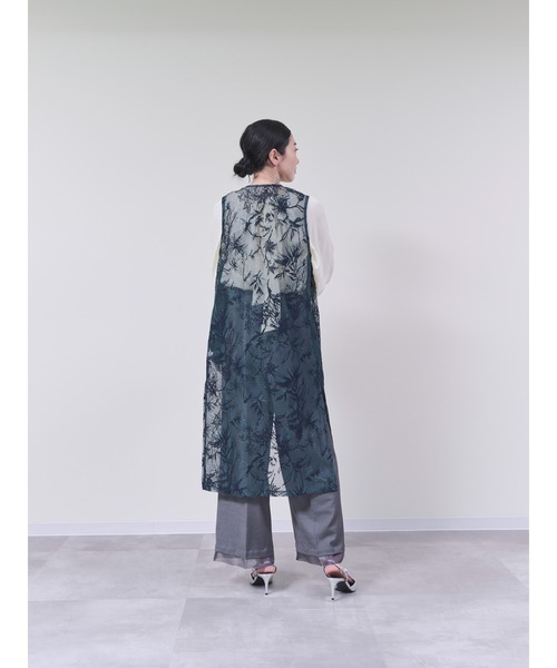 DOLLUPOOPS(ドールアップウップス)の「ボタニカルレースジレ(ベスト・レディース・ベージュ/グリーン・38)」の9枚目の写真