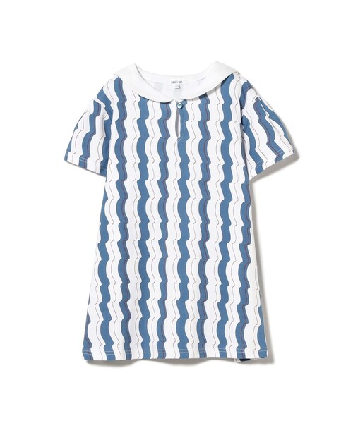 B:MING by BEAMS（ビーミングバイビームス）の「WAVY ストライプ ワンピース（100～140cm）（ワンピース・キッズ・グリーン/ブルー・120/110/100/130/140）」の12枚目の写真