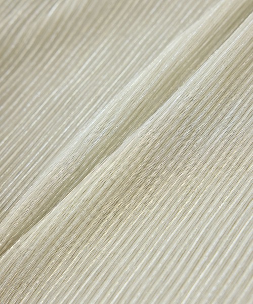 ROPE' PICNIC(ロペピクニック)の「ラメシアープリーツトップス(Tシャツ/カットソー・レディース・グレー系その他/ブラック/ピンク・38)」の7枚目の写真