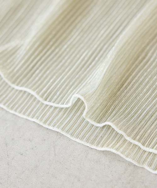 ROPE' PICNIC(ロペピクニック)の「ラメシアープリーツトップス(Tシャツ/カットソー・レディース・グレー系その他/ブラック/ピンク・38)」の6枚目の写真