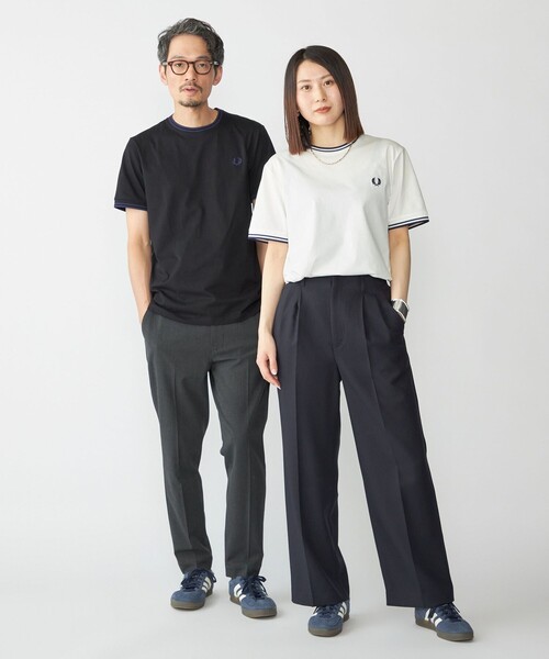 FRED PERRY（フレッドペリー）の「【SHIPS別注】FRED PERRY: M1588 TWIN TIPPED Tシャツ（Tシャツ/カットソー・メンズ・ホワイト系/ブラック/ホワイト・SMALL/MEDIUM/LARGE/X-LARGE）」の4枚目の写真