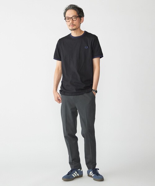 FRED PERRY（フレッドペリー）の「【SHIPS別注】FRED PERRY: M1588 TWIN TIPPED Tシャツ（Tシャツ/カットソー・メンズ・ホワイト系/ブラック/ホワイト・SMALL/MEDIUM/LARGE/X-LARGE）」の7枚目の写真