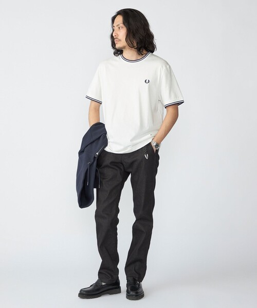 FRED PERRY（フレッドペリー）の「【SHIPS別注】FRED PERRY: M1588 TWIN TIPPED Tシャツ（Tシャツ/カットソー・メンズ・ホワイト系/ブラック/ホワイト・SMALL/MEDIUM/LARGE/X-LARGE）」の8枚目の写真