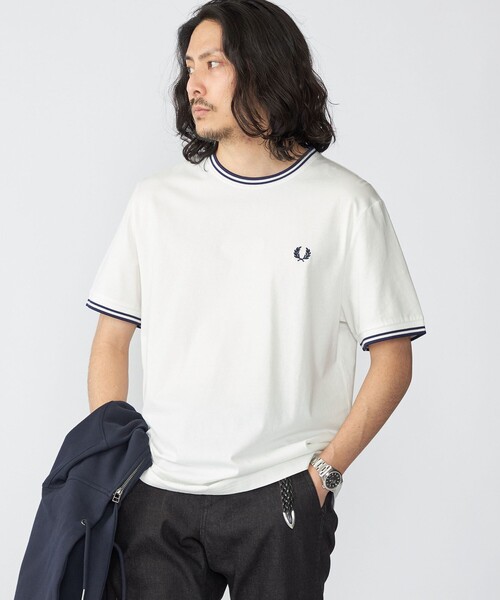 FRED PERRY（フレッドペリー）の「【SHIPS別注】FRED PERRY: M1588 TWIN TIPPED Tシャツ（Tシャツ/カットソー・メンズ・ホワイト系/ブラック/ホワイト・SMALL/MEDIUM/LARGE/X-LARGE）」の12枚目の写真