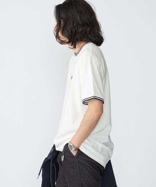 FRED PERRY（フレッドペリー）の「【SHIPS別注】FRED PERRY: M1588 TWIN TIPPED Tシャツ（Tシャツ/カットソー・メンズ・ホワイト系/ブラック/ホワイト・SMALL/MEDIUM/LARGE/X-LARGE）」の13枚目の写真