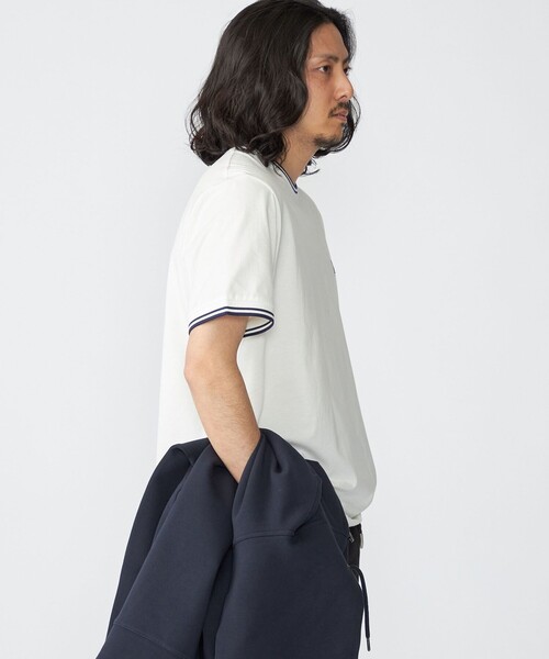 FRED PERRY（フレッドペリー）の「【SHIPS別注】FRED PERRY: M1588 TWIN TIPPED Tシャツ（Tシャツ/カットソー・メンズ・ホワイト系/ブラック/ホワイト・SMALL/MEDIUM/LARGE/X-LARGE）」の15枚目の写真