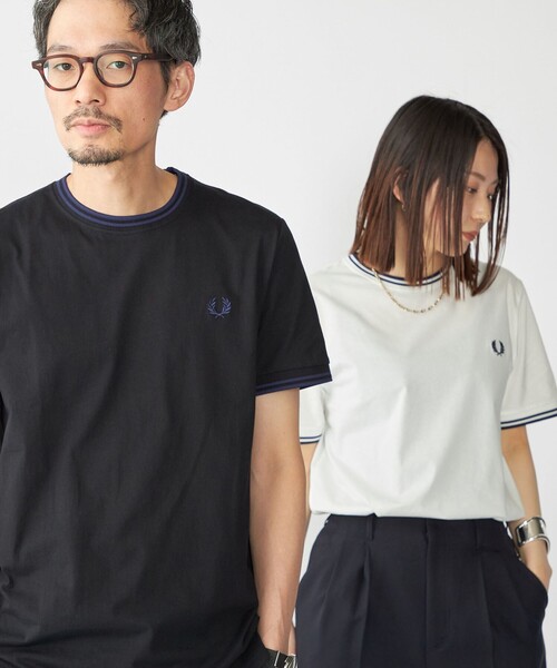 FRED PERRY（フレッドペリー）の「【SHIPS別注】FRED PERRY: M1588 TWIN TIPPED Tシャツ（Tシャツ/カットソー・メンズ・ホワイト系/ブラック/ホワイト・SMALL/MEDIUM/LARGE/X-LARGE）」の20枚目の写真