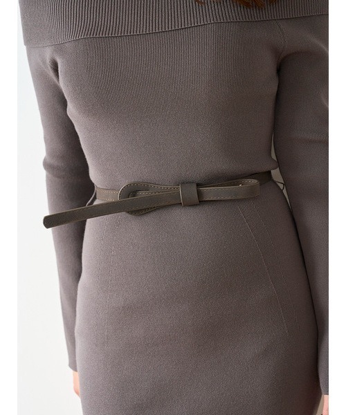 SNIDEL(スナイデル)の「オフショルニットワンピース(ワンピース・レディース・ミント/アイボリー/グレー・FREE)」の8枚目の写真