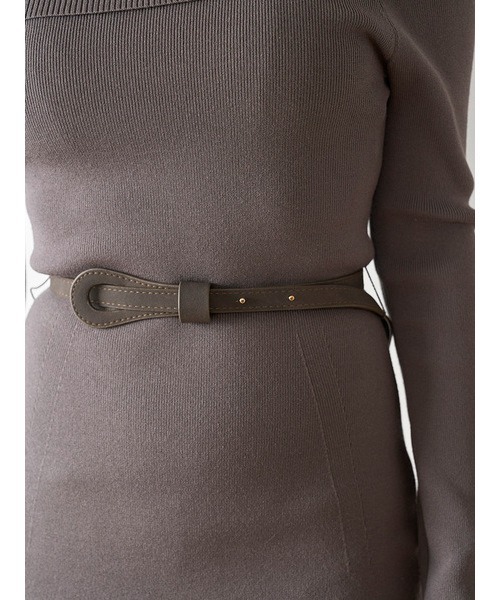 SNIDEL(スナイデル)の「オフショルニットワンピース(ワンピース・レディース・ミント/アイボリー/グレー・FREE)」の9枚目の写真