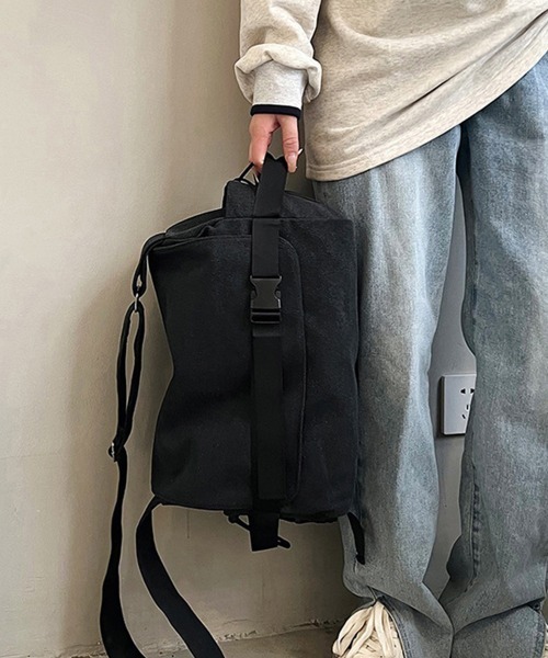 Miniministore(ミニミニストア)の「ビッグキャンバスショルダーバッグ 大容量(ショルダーバッグ・レディース・グレー/ブラック・FREE)」の10枚目の写真
