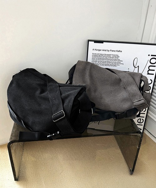 Miniministore(ミニミニストア)の「ビッグキャンバスショルダーバッグ 大容量(ショルダーバッグ・レディース・グレー/ブラック・FREE)」の11枚目の写真
