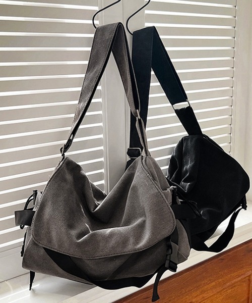 Miniministore(ミニミニストア)の「ビッグキャンバスショルダーバッグ 大容量(ショルダーバッグ・レディース・グレー/ブラック・FREE)」の12枚目の写真