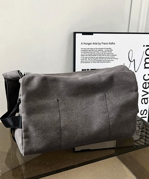Miniministore(ミニミニストア)の「ビッグキャンバスショルダーバッグ 大容量(ショルダーバッグ・レディース・グレー/ブラック・FREE)」の20枚目の写真