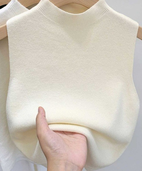 CADBURY(キャドバリー)の「プチハイネックノースリブニット(Tシャツ/カットソー・レディース・ホワイト/アイボリー/レッド/ブラック・X-LARGE/LARGE/MEDIUM/SMALL)」の5枚目の写真