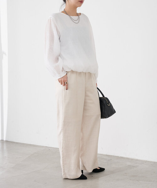Jena espace merveilleux(ジェナ エスパスメルヴェイユ)の「ヨウリュウバルーンブラウス(シャツ/ブラウス・レディース・ブラック/グレー/オフホワイト・FREE)」の7枚目の写真