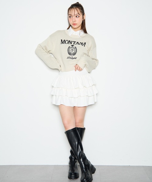 シャツ襟付エンブレムロゴニット（ニット/セーター）｜INGNI（イング