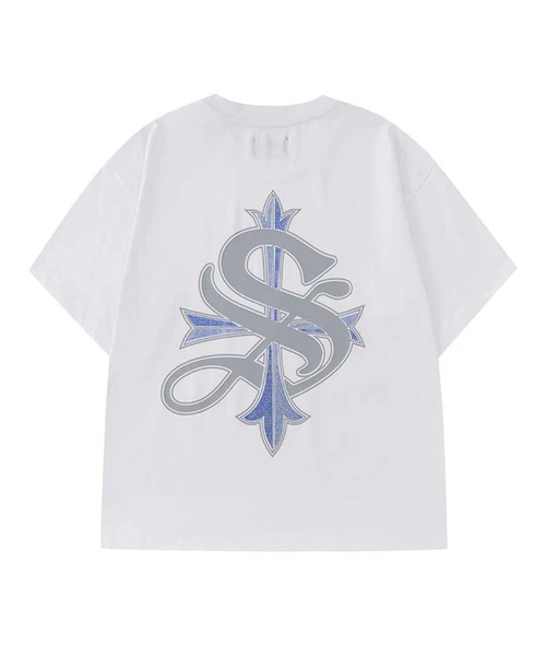 セール】SUPPLIER/サプライヤー 2-Tone Rhinestone Cross Tee T