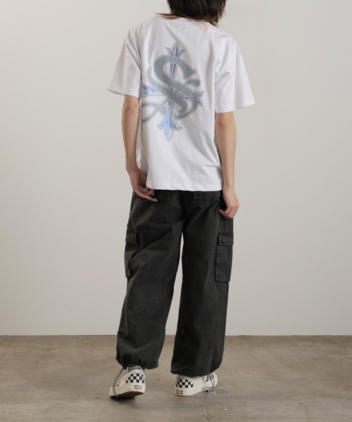 SUPPLIER（サプライヤー）の「SUPPLIER/サプライヤー 2-Tone Rhinestone Cross Tee Tシャツ ユニセックス（Tシャツ/カットソー・メンズ・ベージュ/ブラック/ホワイト・XL/L/M）」の16枚目の写真