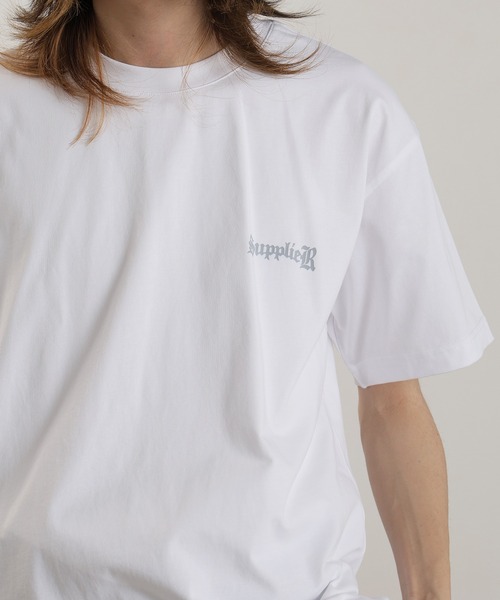 本日最終日【*p(R)ojectR®】 Rhinestone 半袖Tシャツ XL セール】SUPPLIER/サプライヤー 2-Tone Rhinestone Cross Tee Tシャツ