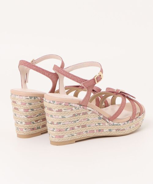 JILL STUART（ジルスチュアート）の「リボンモチーフジュートサンダル（サンダル・レディース・ピンク/ピンクゴールド/ブラック・22.5cm/23.0cm/23.5cm/24.0cm/22.0cm/24.5cm）」の4枚目の写真