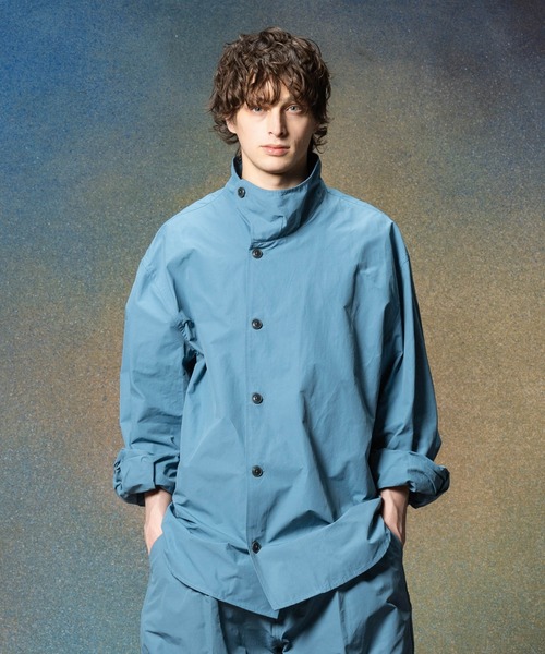 セール】Deformed Stand Collar Shirt / デフォームスタンドカラー