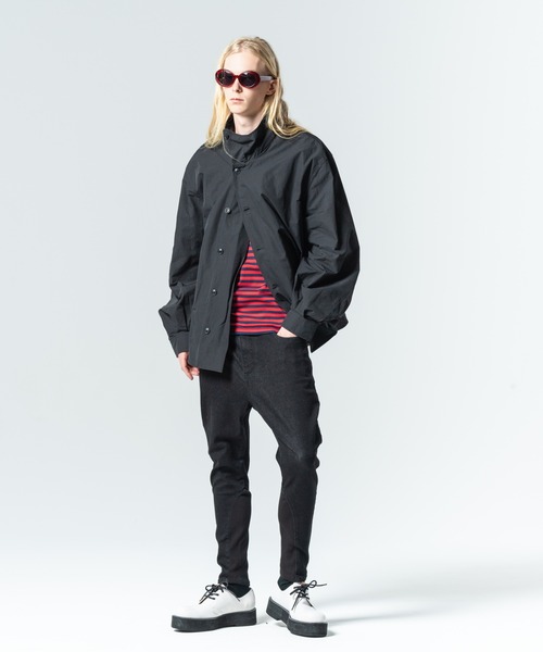 glamb（グラム）の「Deformed Stand Collar Shirt / デフォームスタンドカラーシャツ（シャツ/ブラウス・メンズ・グレー/ブルー/ブラック・S/M/L）」の11枚目の写真