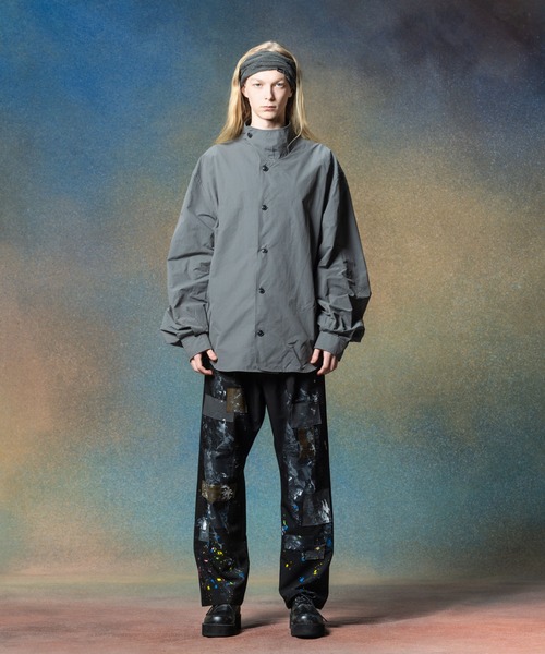 glamb（グラム）の「Deformed Stand Collar Shirt / デフォームスタンドカラーシャツ（シャツ/ブラウス・メンズ・グレー/ブルー/ブラック・S/M/L）」の5枚目の写真