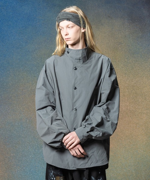 セール】Deformed Stand Collar Shirt / デフォームスタンドカラー