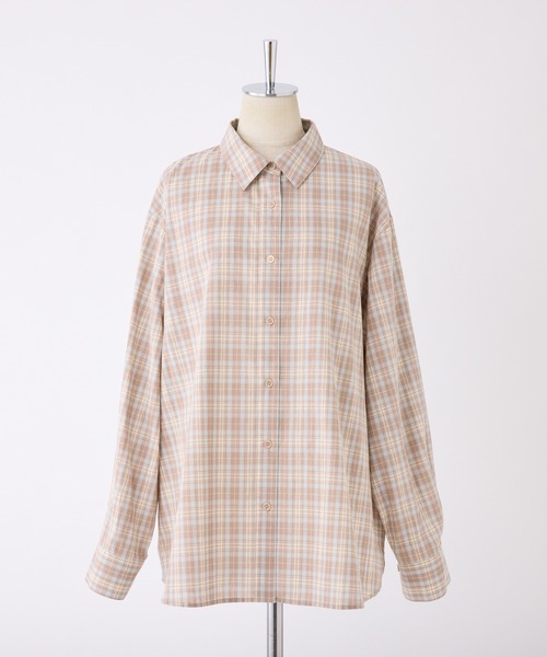 sfc チェック柄オーバーサイズシャツ ベージュ系 sfc チェック柄オーバーサイズシャツ ベージュ系 楽天市場】ベージュ